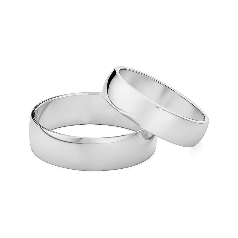 Klasické mierne zaoblené zlaté svadobné obrúčky prstene 5 a 6 mm