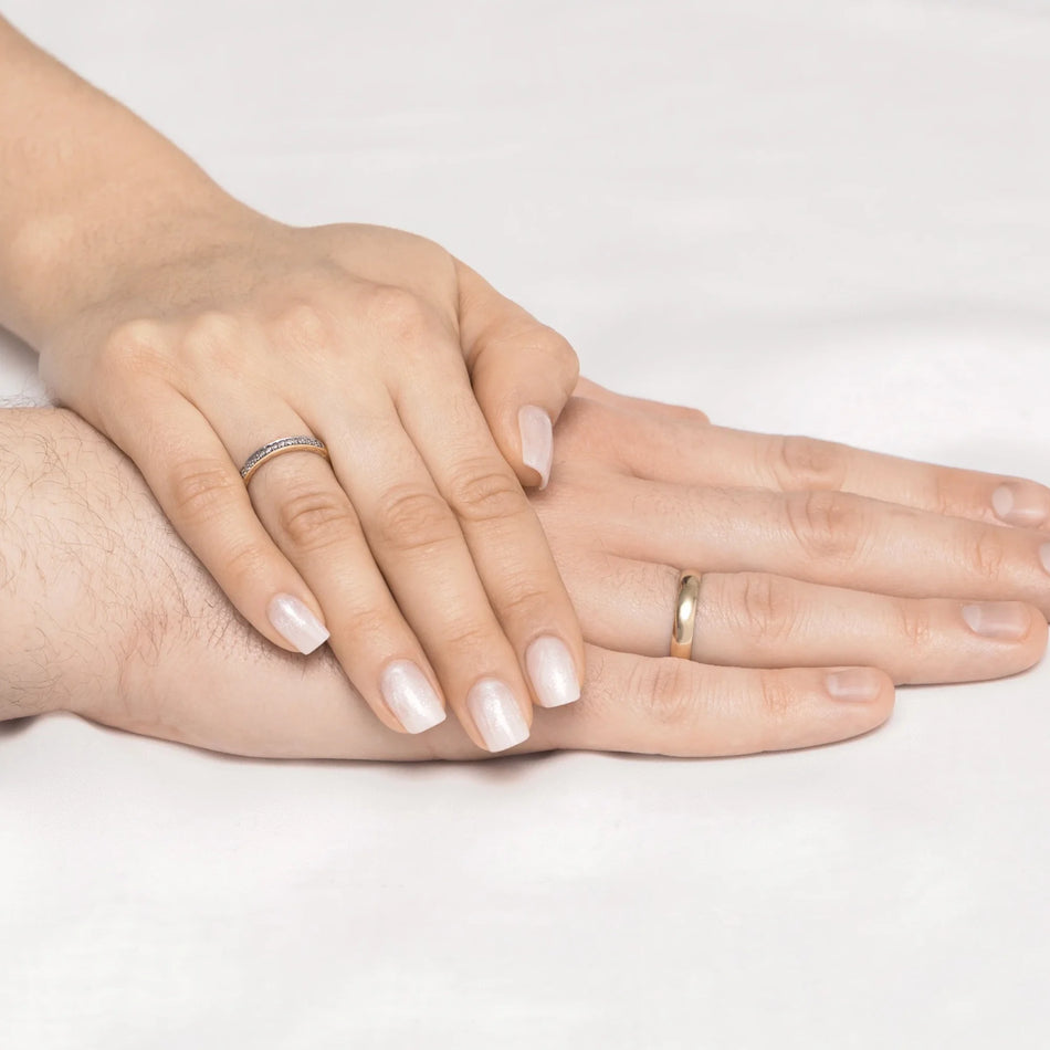 Svadobné obrúčky s diamantmi 0,10 ct, 3 a 4 mm