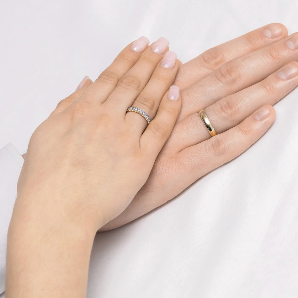 Svadobné obrúčky s diamantmi 0,25 ct, 3,5 a 4 mm