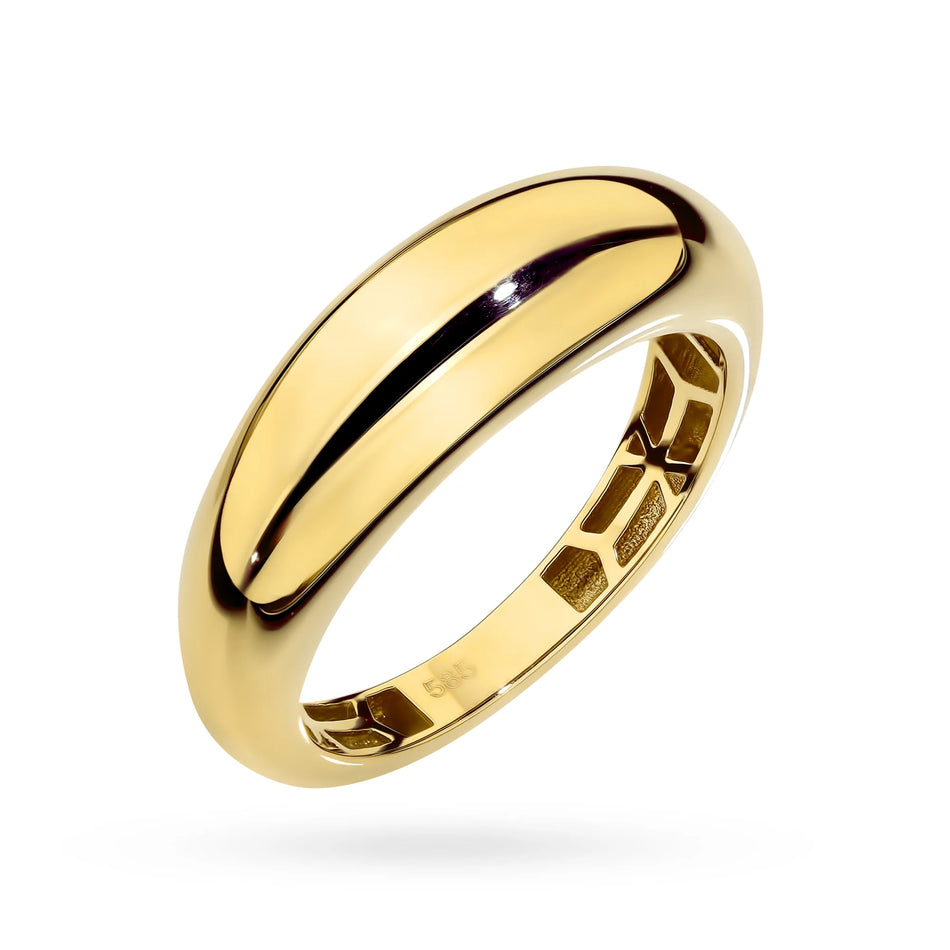 Klasický hladký zlatý prsteň