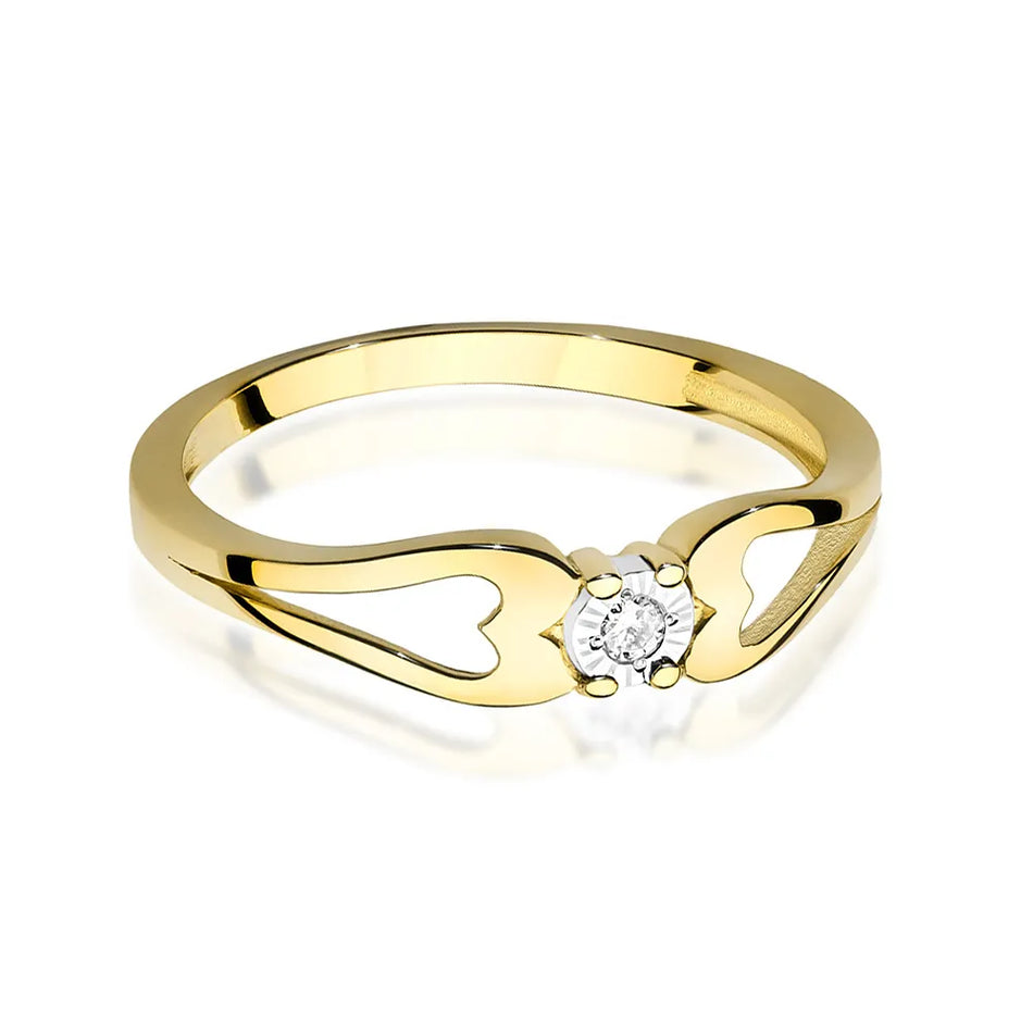 Gold Ring with 0.03ct Diamond