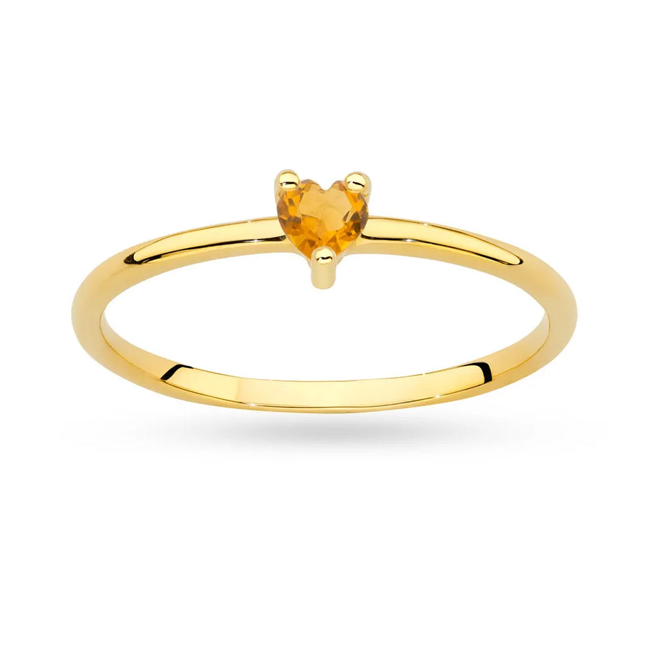 Gold Ring with 0.10ct Citrin