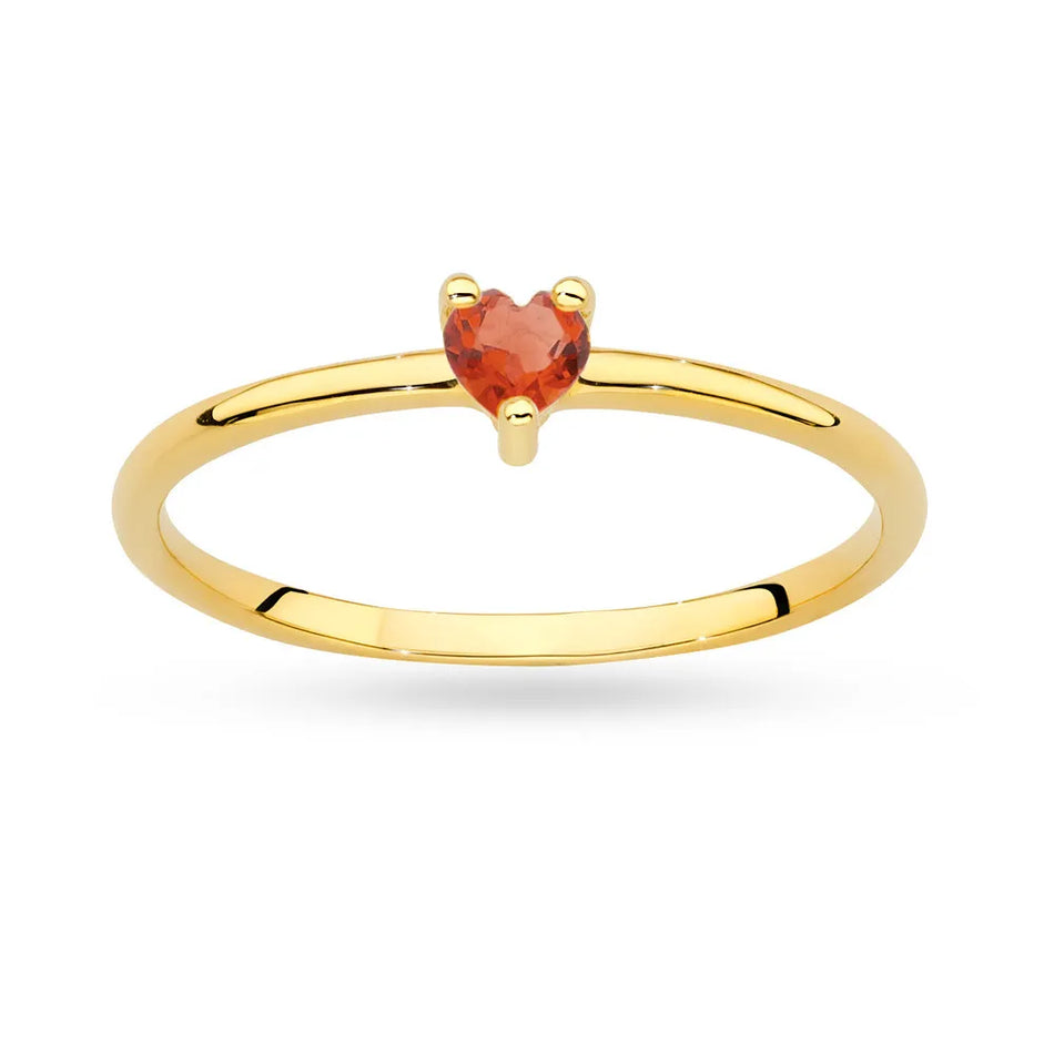 Gold Ring with 0.15ct Garnet