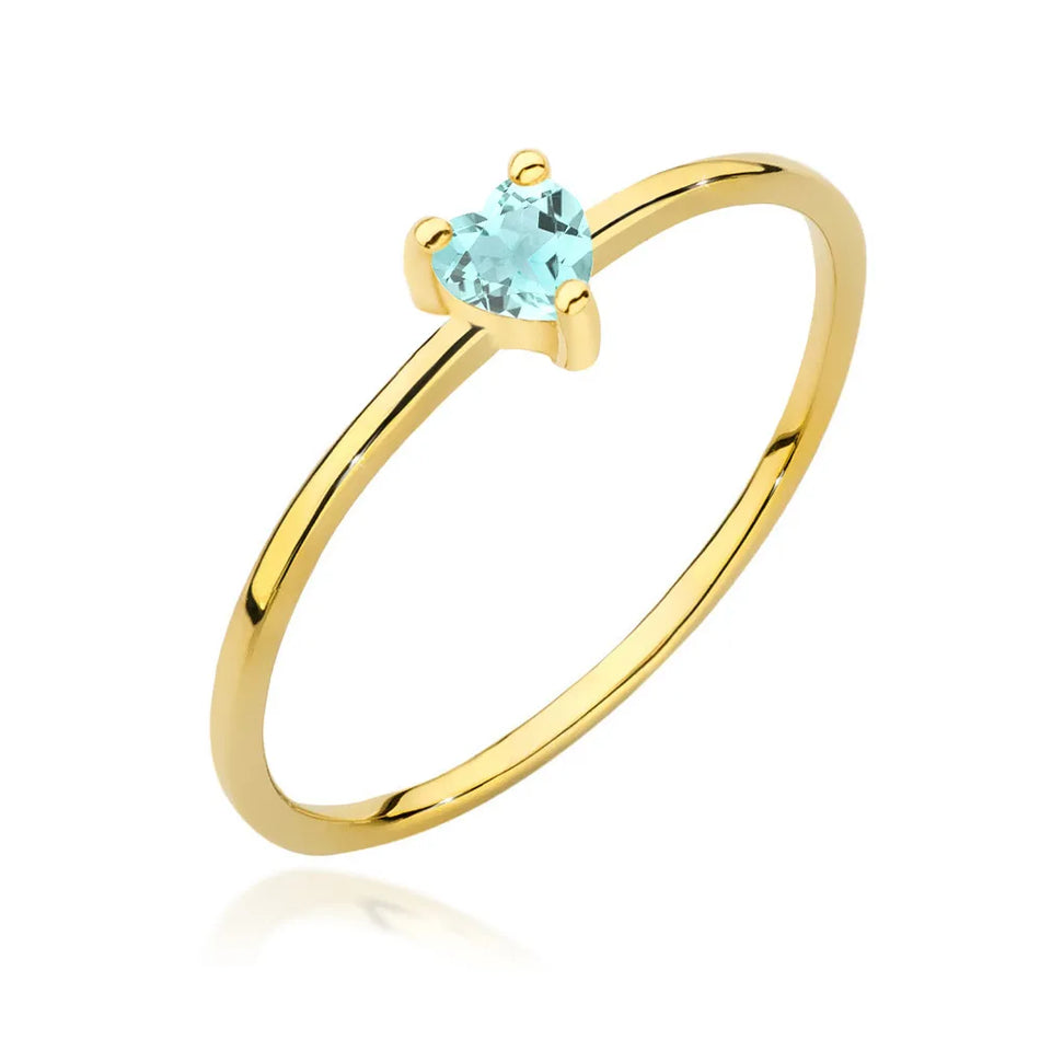 Gold Ring with 0.12ct Topaz