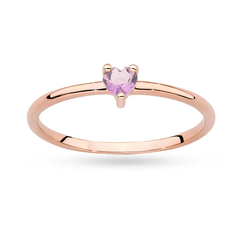 Zlatý prsteň s 0,10 ct ametystom