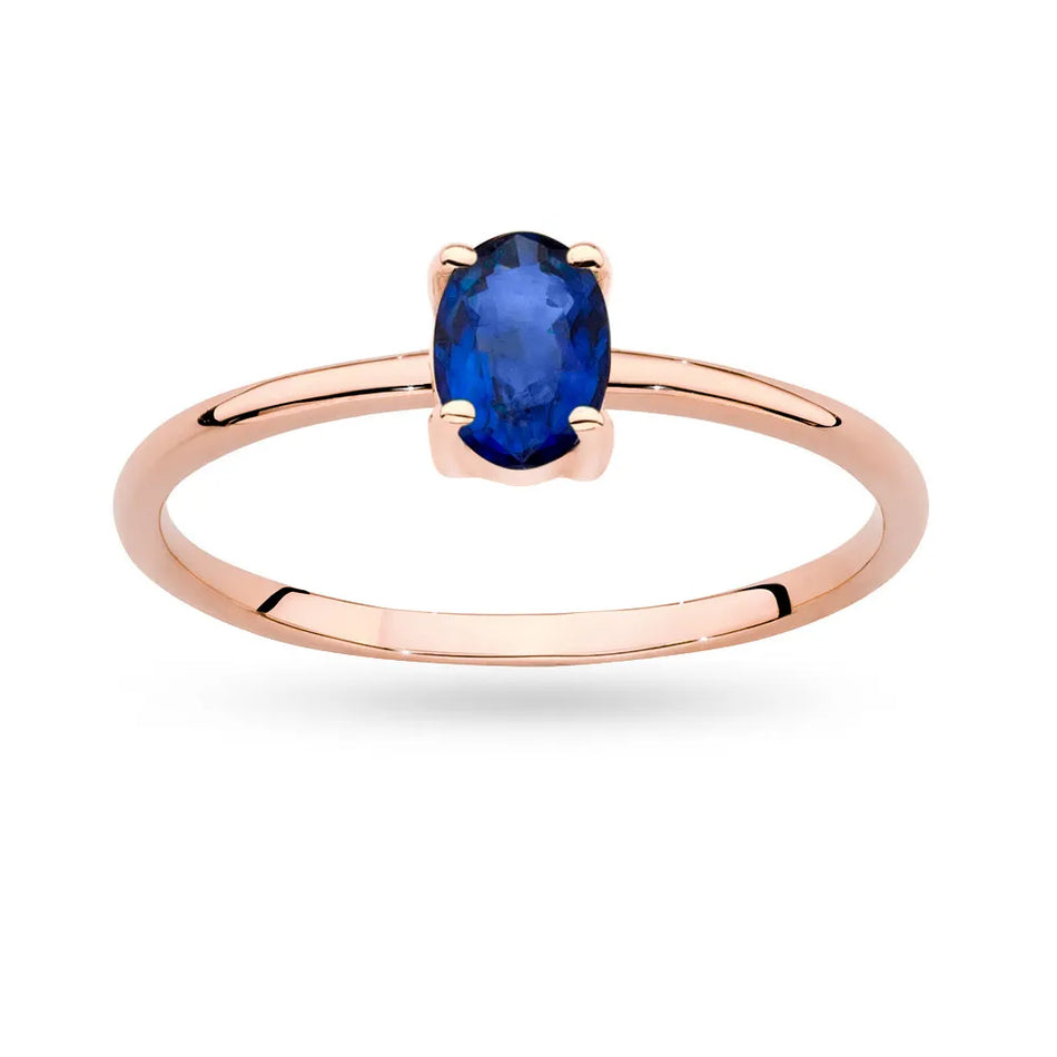 Gold Ring with 0.70ct Sapphire