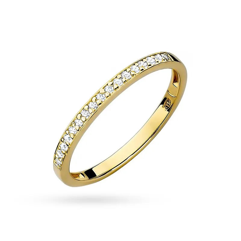 Gold Ring with Zirconia