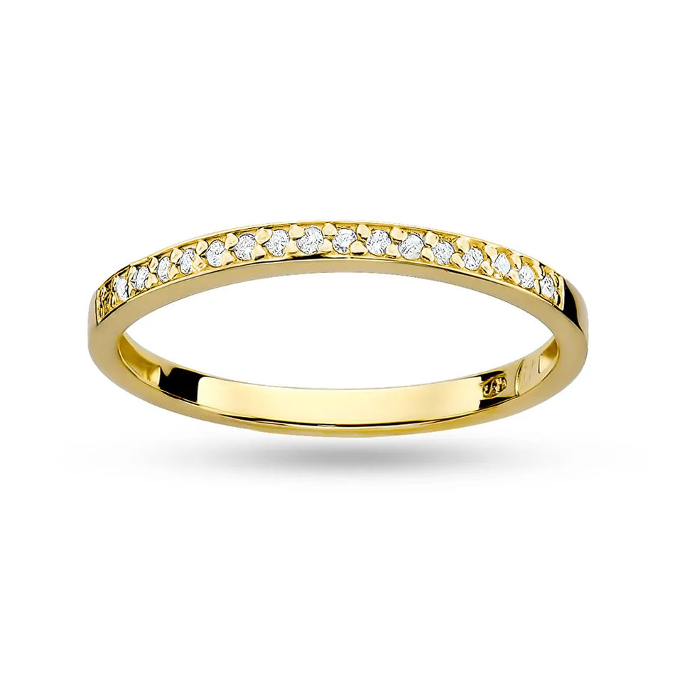 Gold Ring with Zirconia