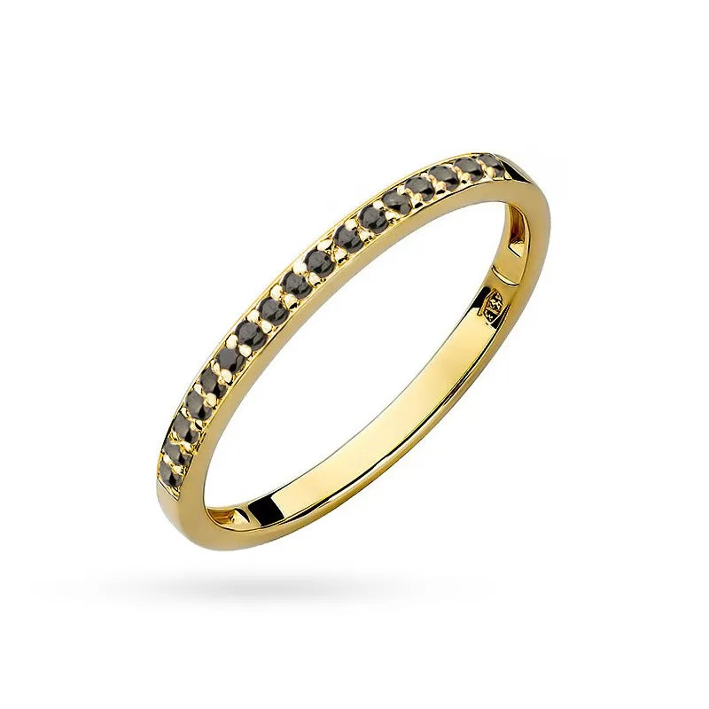 Gold Ring with Zirconia