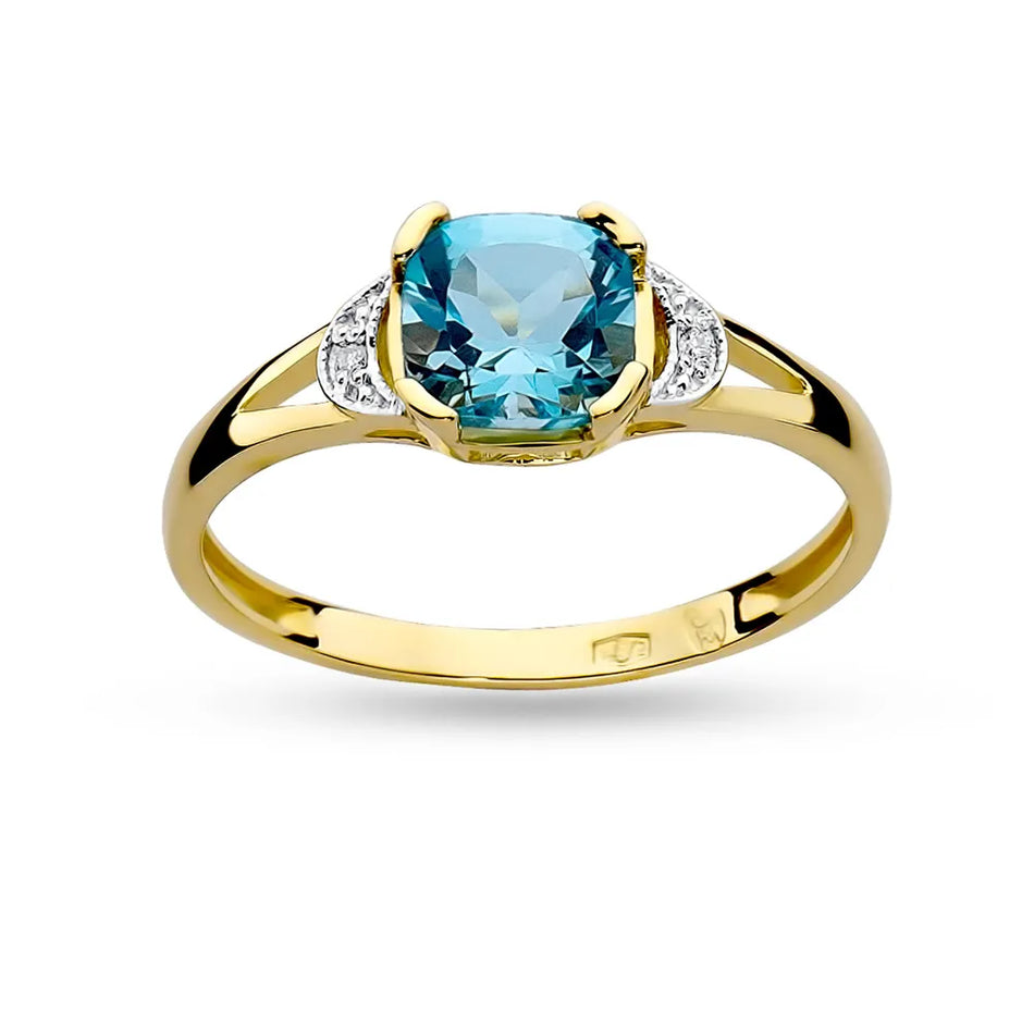 Gold Ring with Zirconia