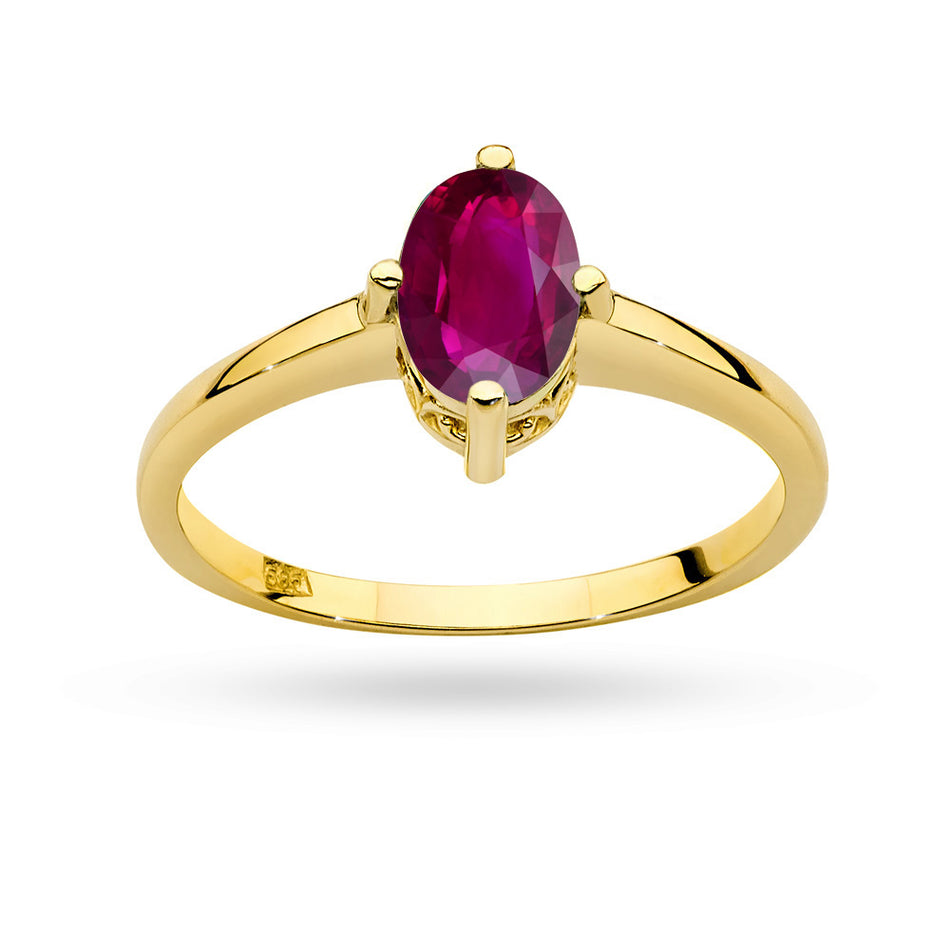 Gold Ring with 1.00ct Ruby