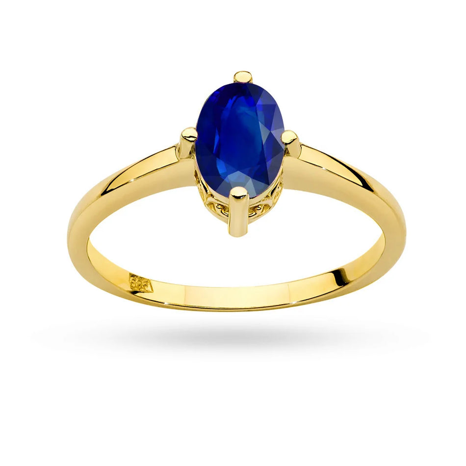Gold Ring with 0.90ct Sapphire