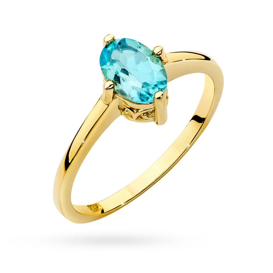 Gold Ring with 0.90ct Topaz