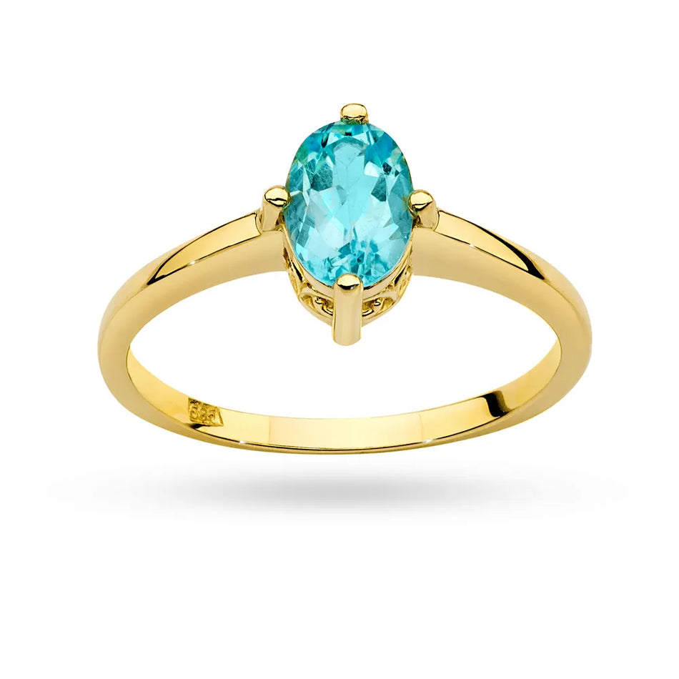 Gold Ring with 0.90ct Topaz