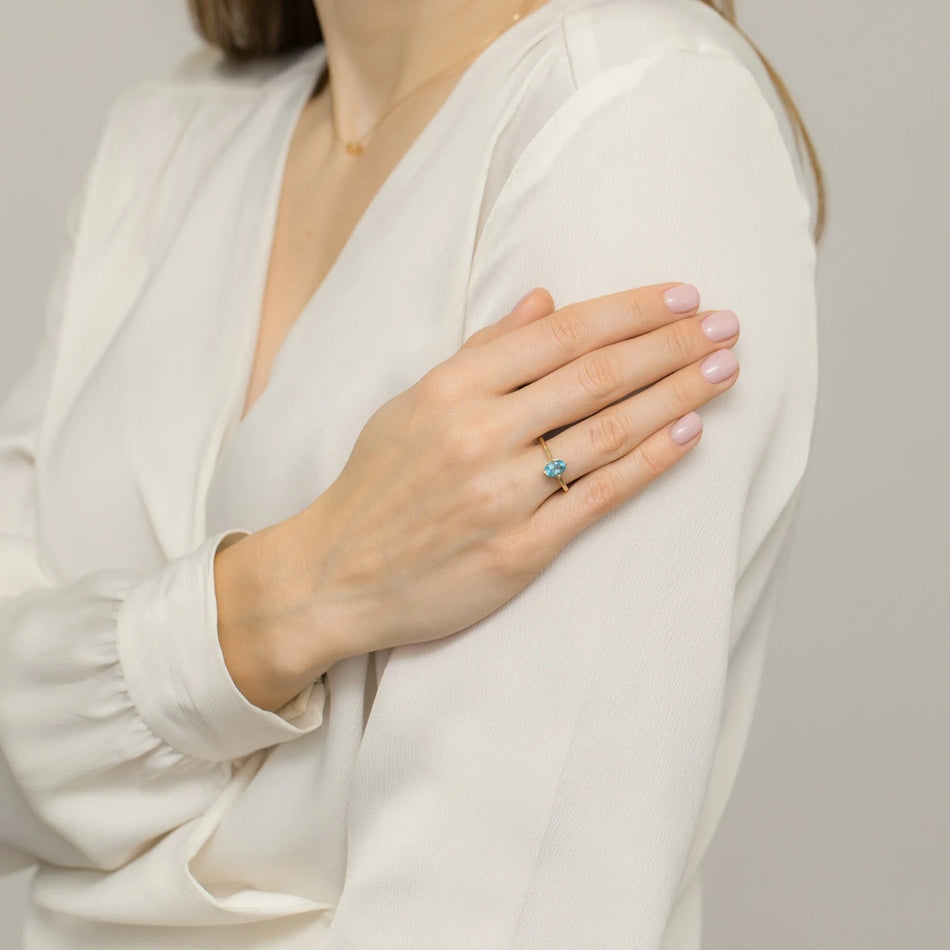 Zlatý prsteň s 0,50 ct tanzanitom