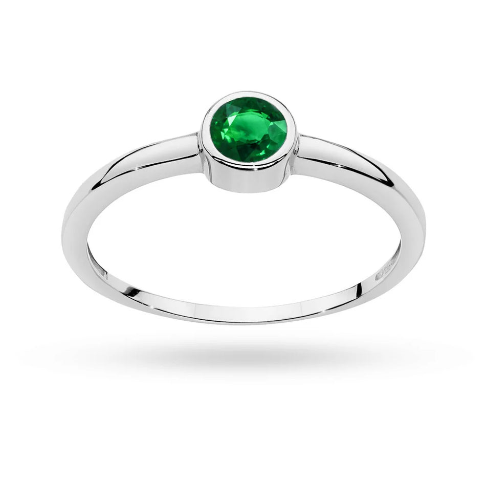 Gold Ring with 0.30ct Emerald