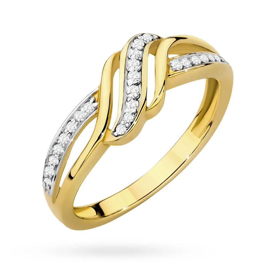 Gold Ring with 0.125ct Diamonds