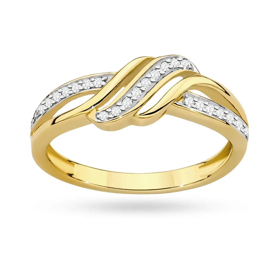 Gold Ring with 0.125ct Diamonds