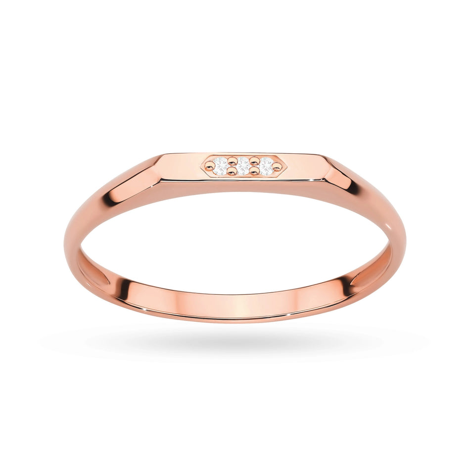 Zlatý prsteň s diamantmi 0,015 ct