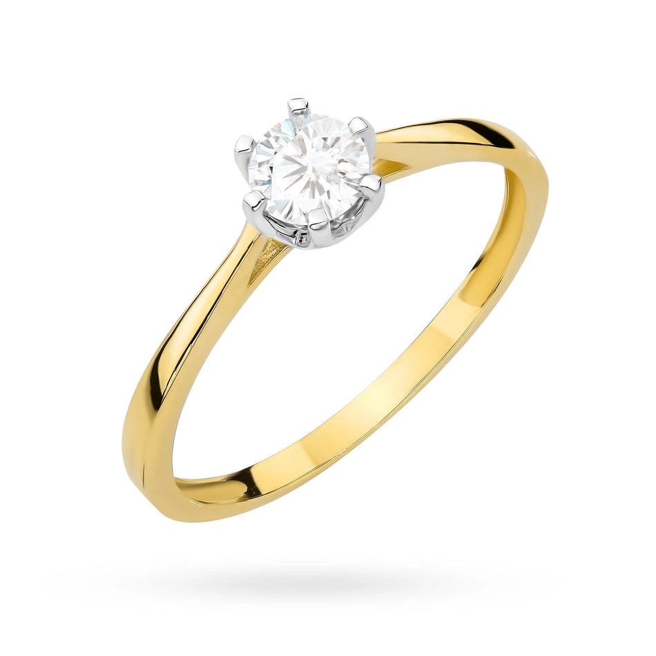 Gold Ring with Zirconia