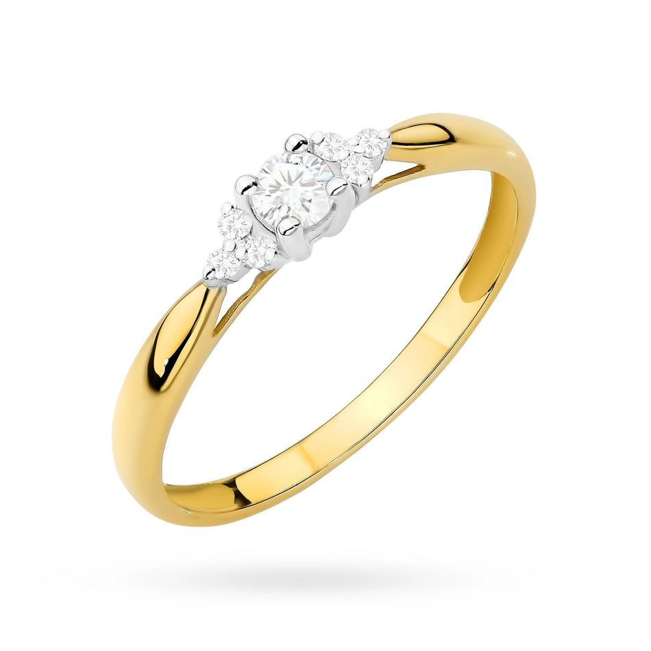 Gold Ring with Zirconia