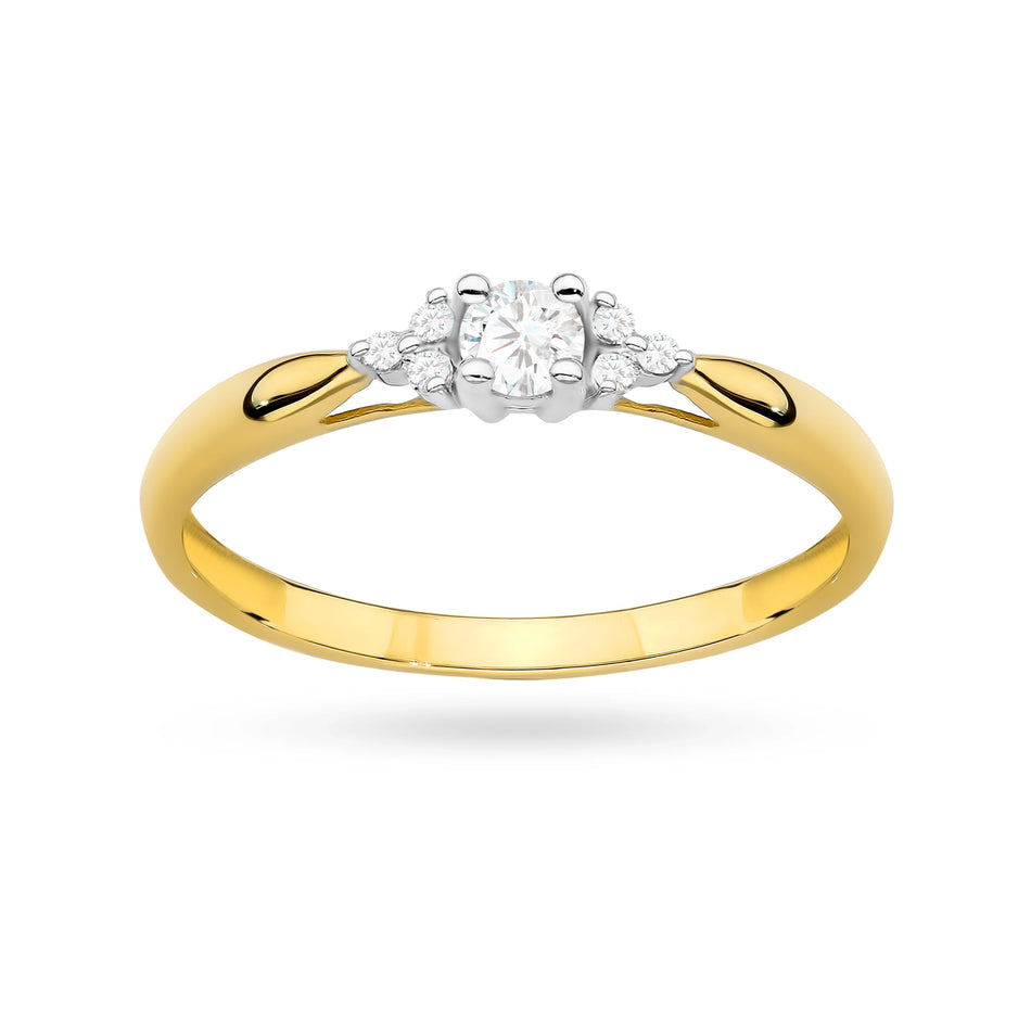 Gold Ring with Zirconia