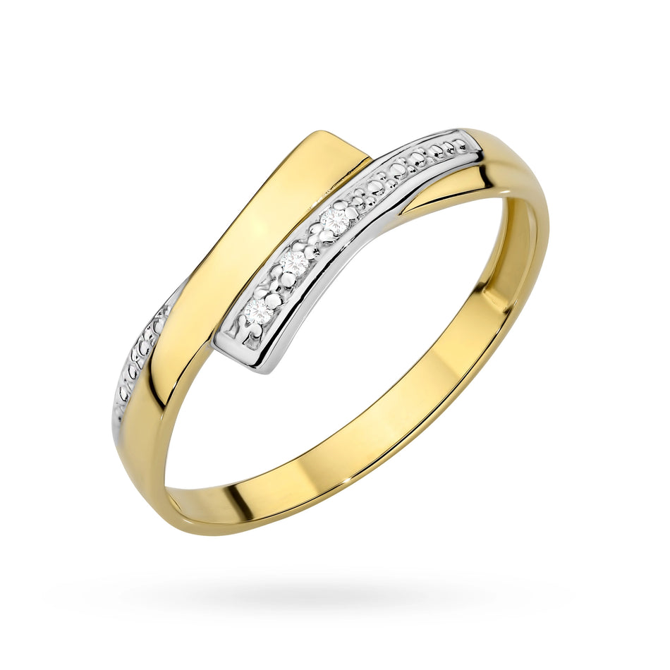 Gold Ring with Zirconia