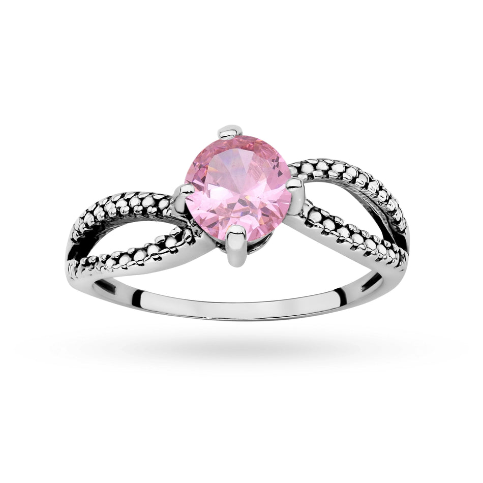 Strieborný prsteň so zirkónmi