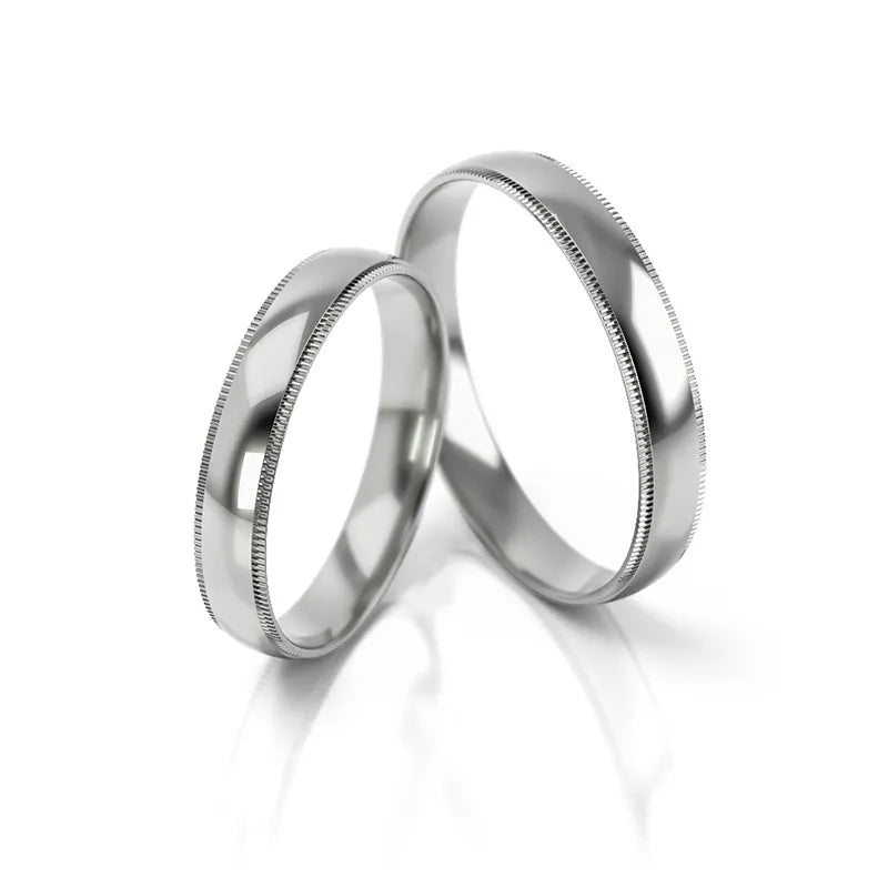 Obrúčky zo bieleho zlata 4 mm