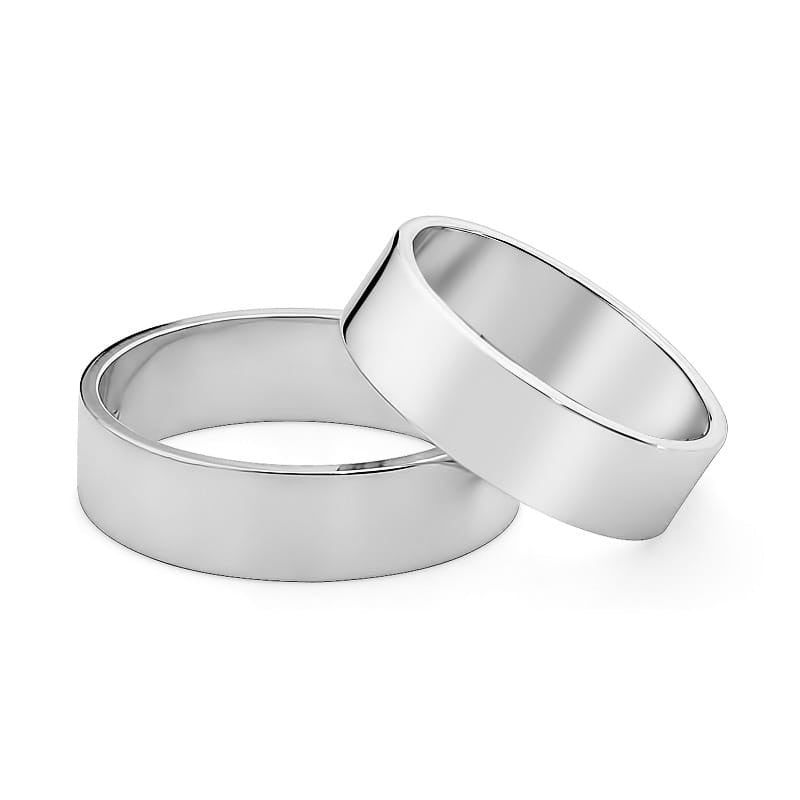 Klasické ploché zlaté svadobné obrúčky 6mm