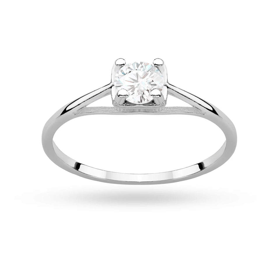 Strieborný prsteň so zirkónmi