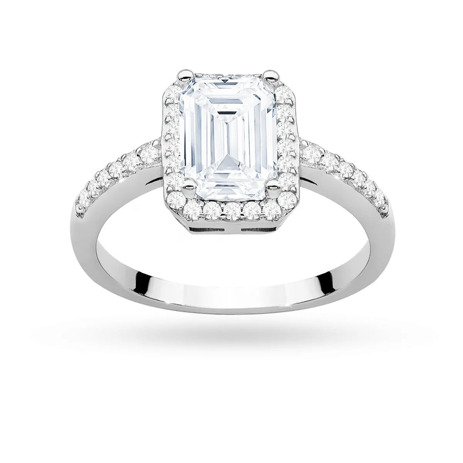 Strieborný prsteň so zirkónmi