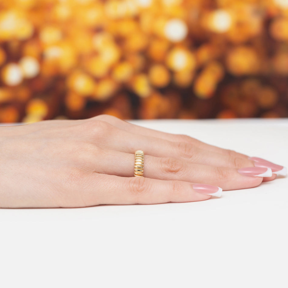 Gold-plated Silver Adaptable Ring