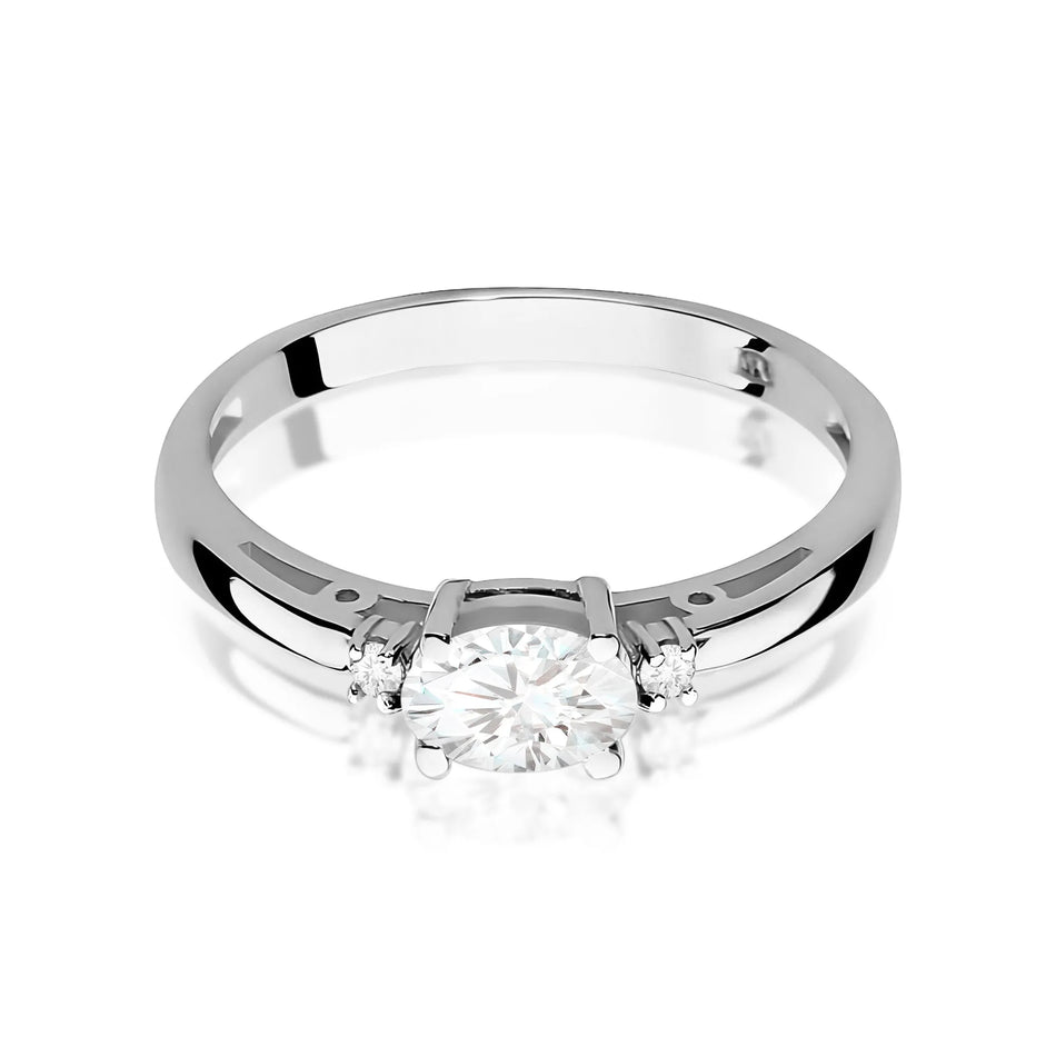 Zlatý prsteň s 0.40ct a 0.029ct laboratórnymi diamantmi