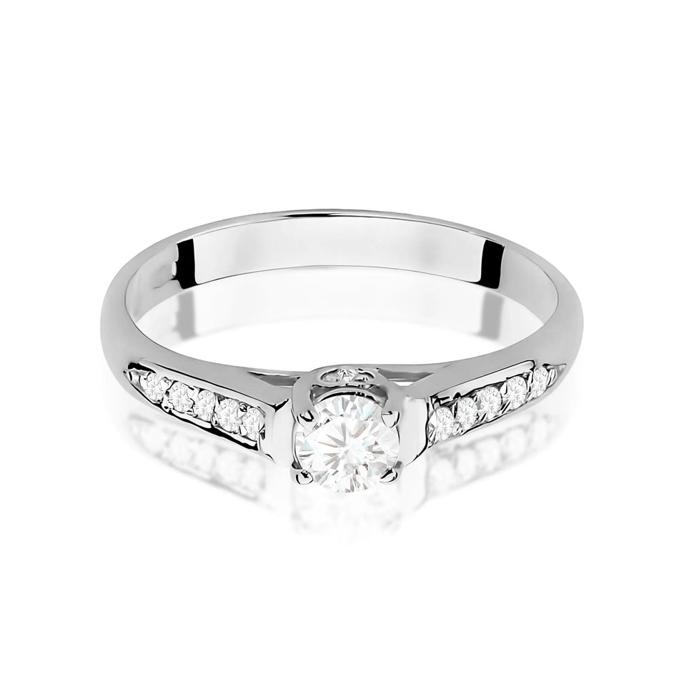 Zlatý prsteň s diamantmi 0,23 ct a 0,103 ct