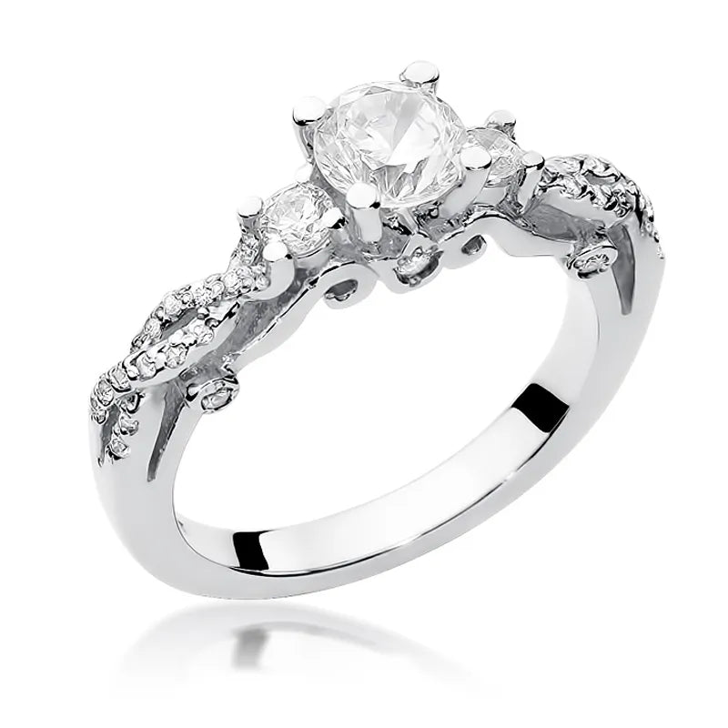 Zlatý prsteň s diamantmi 0,70 ct a 0,339 ct