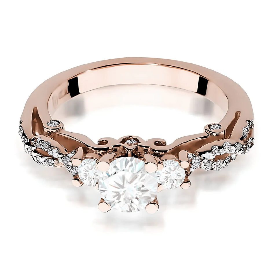 Zlatý prsteň s 0,50 ct a 0,339 ct laboratórnymi diamantmi