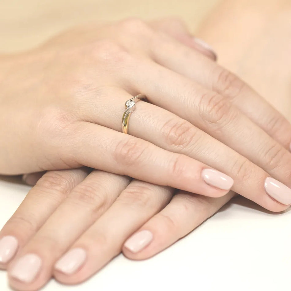 Gold Ring with 0.05ct Diamond