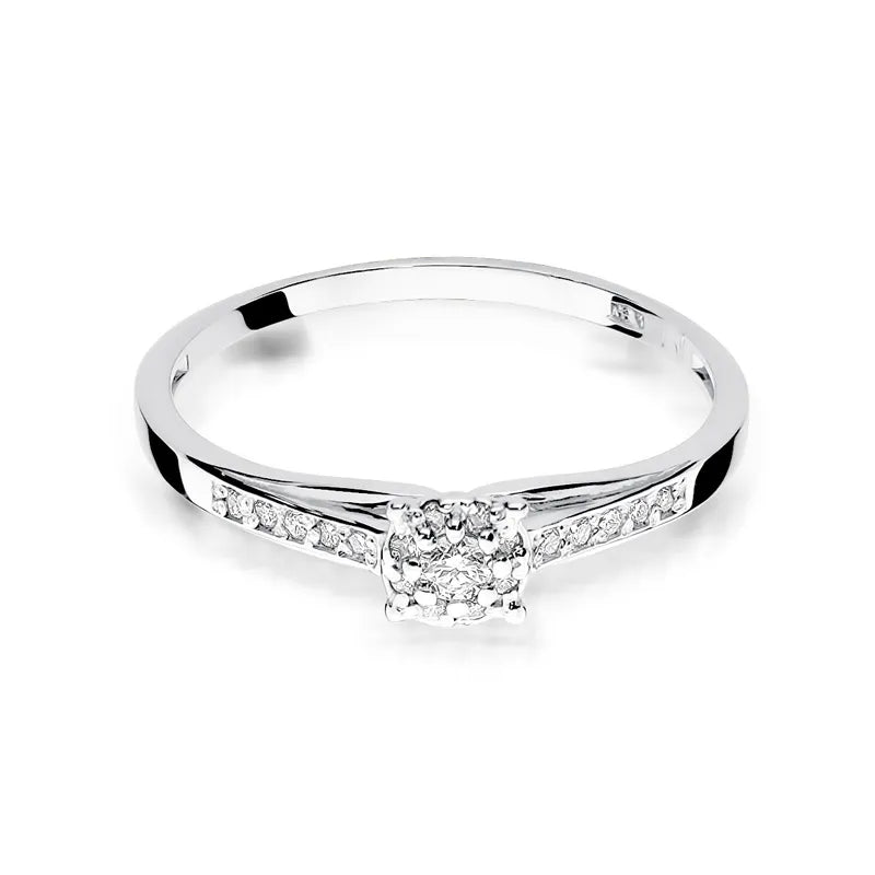 Zlatý prsteň s diamantmi 0,04 ct a 0,09 ct