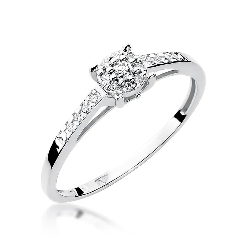 Gold Ring with 0.04ct and 0.08ct Diamonds