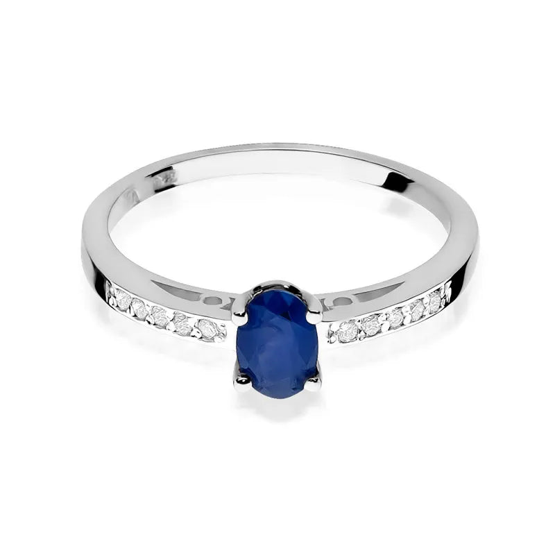 Gold Ring with 0.70ct Sapphire and 0.05ct Diamonds