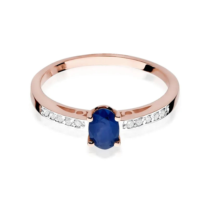 Gold Ring with 0.70ct Sapphire and 0.05ct Diamonds