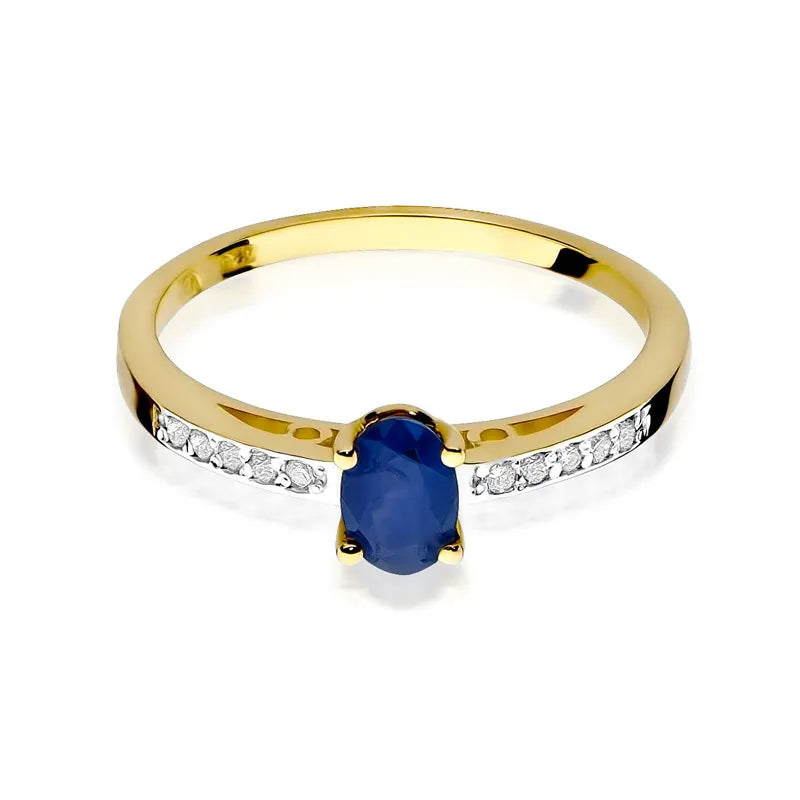 Gold Ring with 0.70ct Sapphire and 0.05ct Diamonds