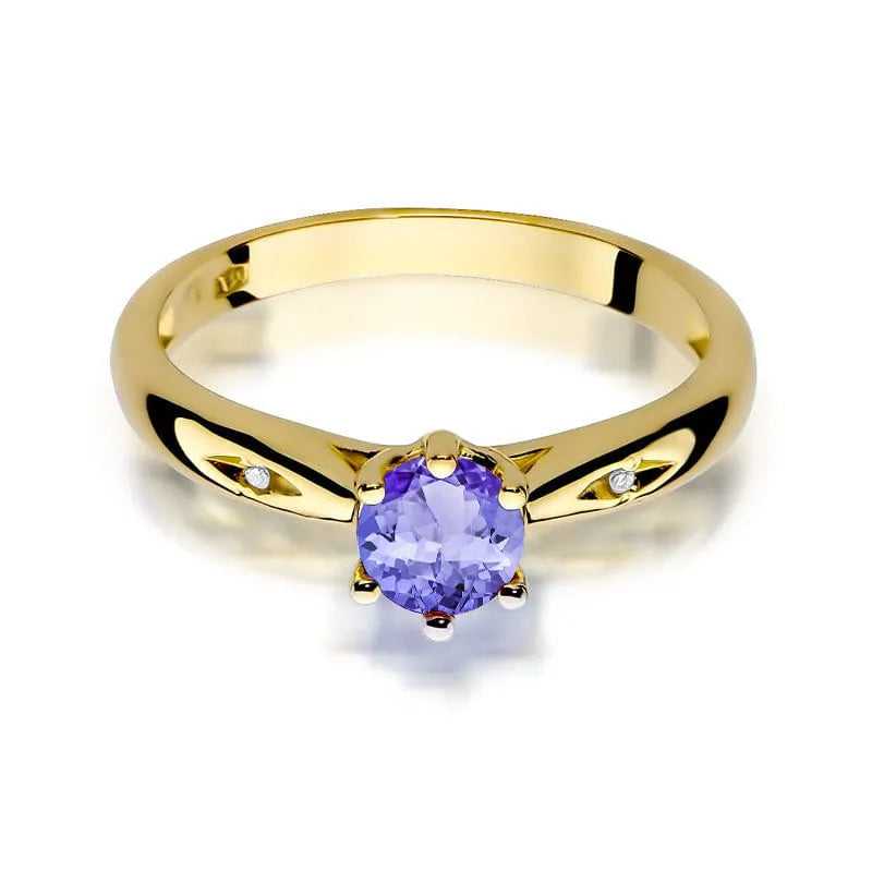 Gold Ring with 0.50ct Tansanit and Diamonds