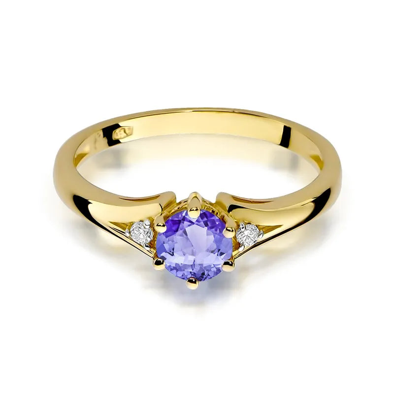 Gold Ring with 0.50ct Tansanit and Diamonds