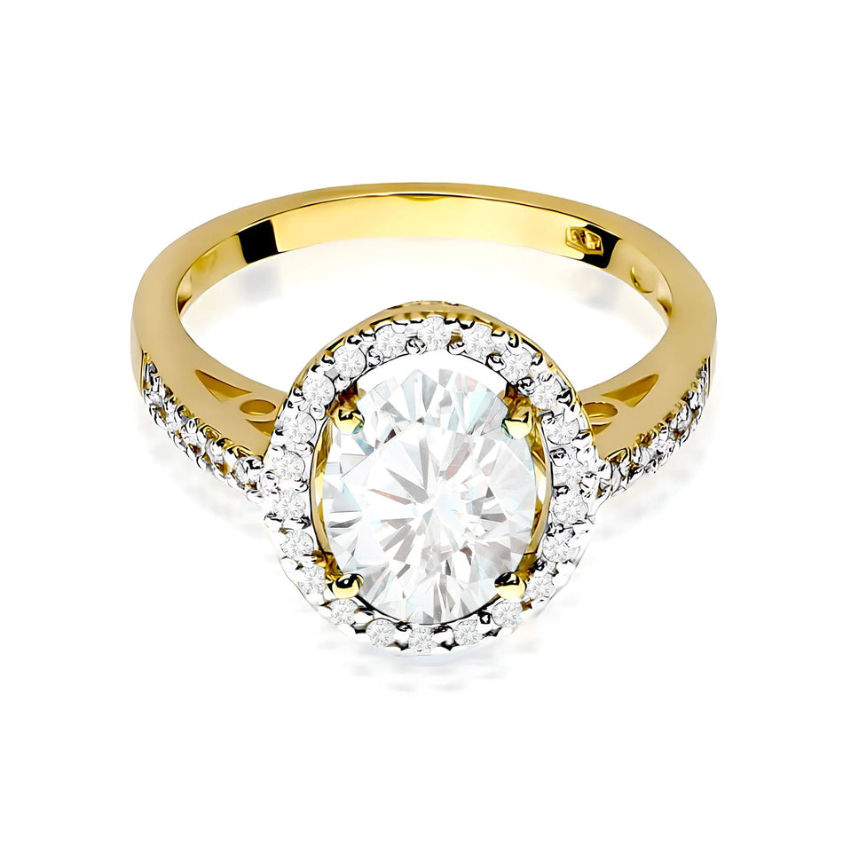 Gold Ring with 1.90ct and 0.16ct Lab-diamonds