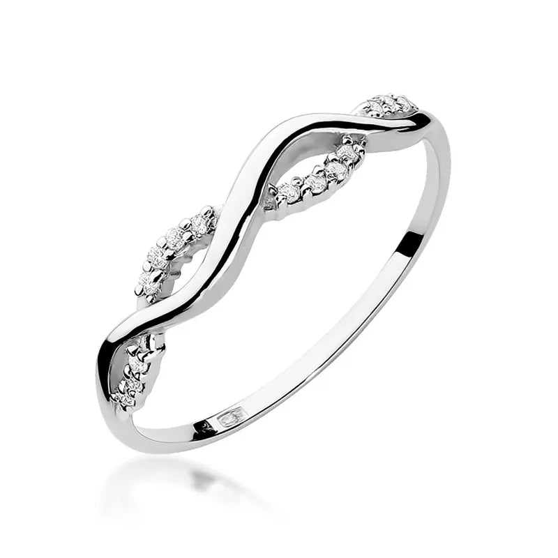 Zlatý prsteň s diamantmi 0,07 ct