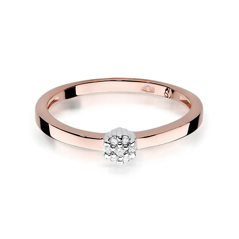 Zlatý prsteň s diamantmi 0,035 ct