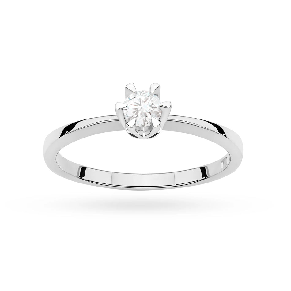 Zlatý prsteň s diamantom 0,20 ct