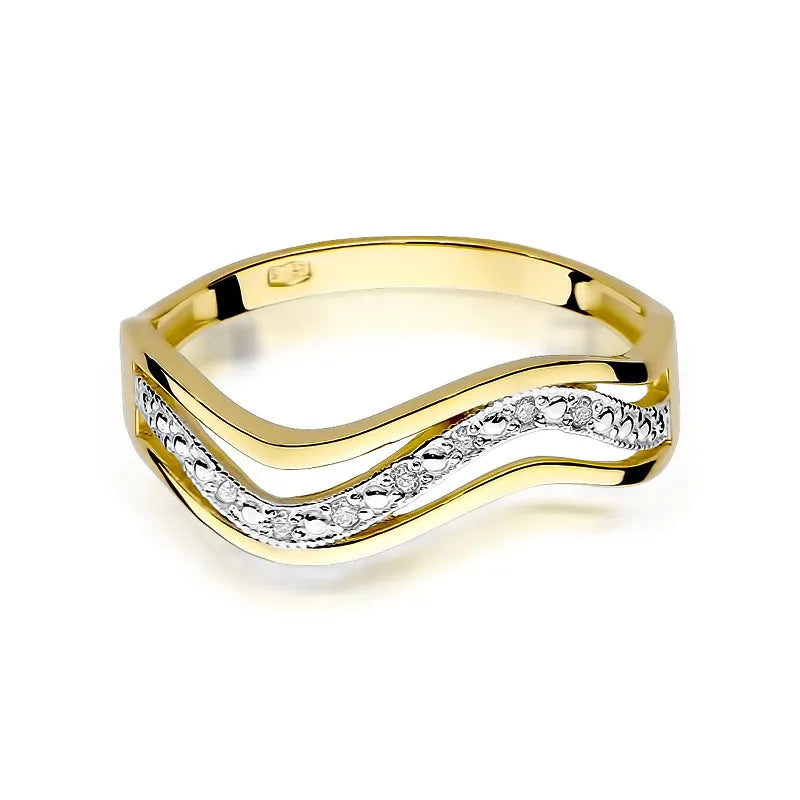 Gold Ring with 0.06ct Diamonds